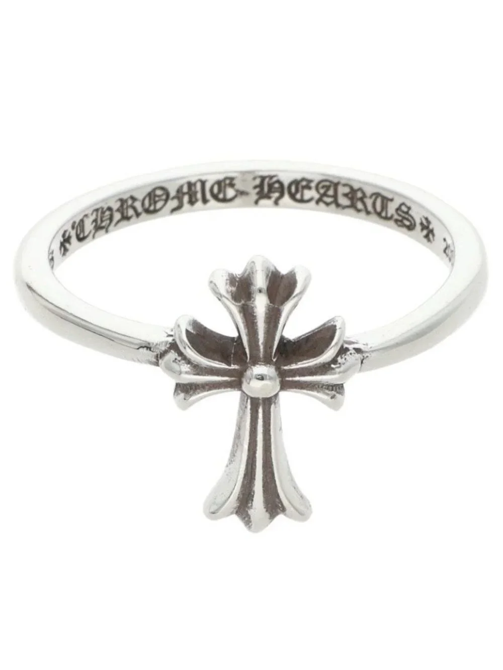 Chrome Hearts Bubblgm CH Crs Bubblegum CH Cross Silver Ring